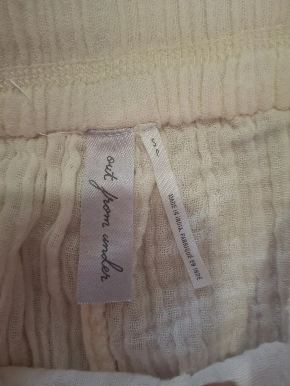 Parachute Pants Urban Outfitters cream textured Gauze drawstring pants - Picture 3 of 3